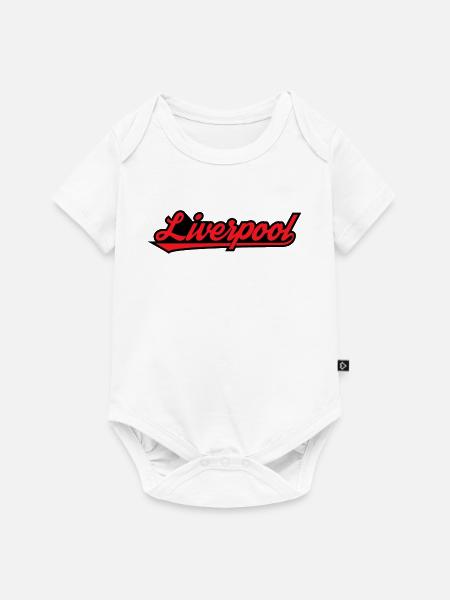 Liverpool Script auf Schwarz - Baby Premium Kurzarmbody - Weiß