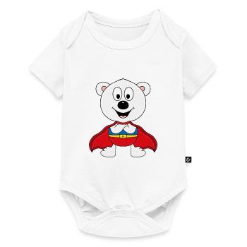 SUPERHELD - EISBÄR - KIND - BABY - TIER - HELD - Baby Premium Kurzarmbody - Weiß - Vorne