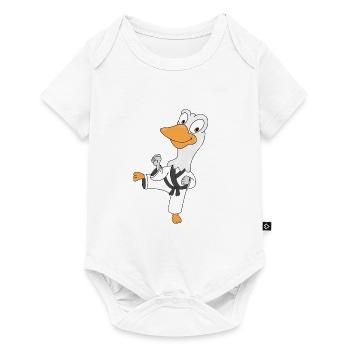 GANS - SELBSTVERTEIDIGUNG - KARATE - JUDO - SPORT - Baby Premium Kurzarmbody - Weiß - Vorne