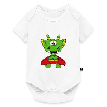 SUPERHELD - DRACHE - KIND - BABY - HELD - Baby Premium Kurzarmbody - Weiß - Vorne