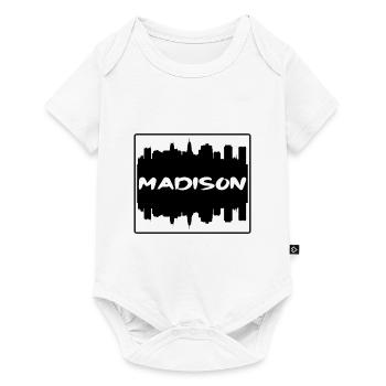 Madison Wisconsin Usa Skyline Silhouette Reisen So - Baby Premium Kurzarmbody - Weiß - Vorne
