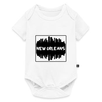 Nouvelle-Orléans Louisiane États-Unis Skyline Silhouette Trave - Body à manches courtes Premium Bébé - blanc - Devant