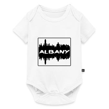 Albany New York Usa Skyline Silhouette Reise Souv - Baby Premium Kurzarmbody - Weiß - Vorne