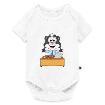 STINKTIER - ARBEIT - JOB - BERUF - CHEF - TIER - Baby Premium Kurzarmbody - Weiß - Vorne