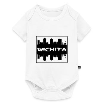 Wichita Kansas Usa Skyline Silhouette Voyage Souve - Body à manches courtes Premium Bébé - blanc - Devant