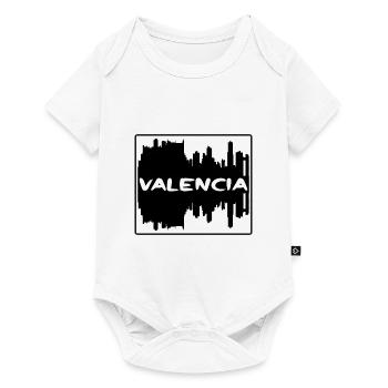 Valencia Spain Skyline Silhouette Travel Souvenir - Baby Premium short-sleeve bodysuit - white - Front