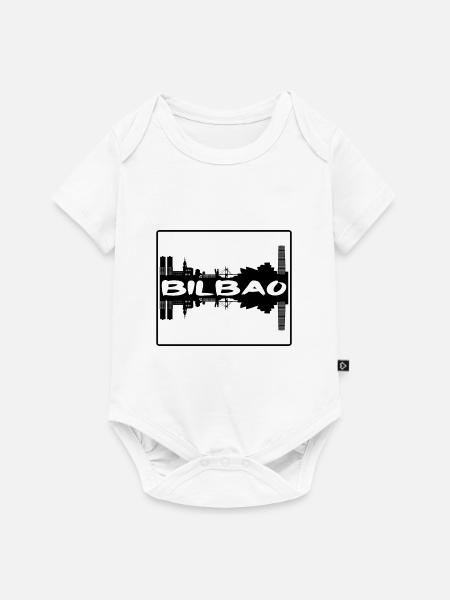 Bilbao Spanien Skyline Silhouette Reisesouvenir - Baby Premium Kurzarmbody - Weiß