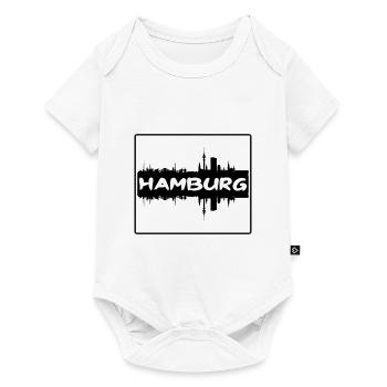 Hambourg Allemagne Skyline Silhouette Souvenir de voyage - Body à manches courtes Premium Bébé - blanc - Devant