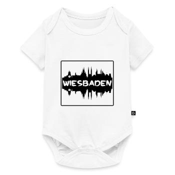Wiesbaden Allemagne Skyline Silhouette Voyage Souven - Body à manches courtes Premium Bébé - blanc - Devant