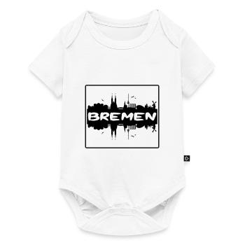 Brême Allemagne Skyline Silhouette Souvenir de voyage - Body à manches courtes Premium Bébé - blanc - Devant