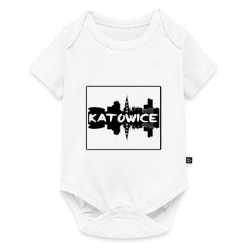 Katowice Pologne Skyline Silhouette Souvenir de voyage - Body à manches courtes Premium Bébé - blanc - Devant
