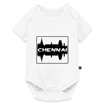 Chennai Inde Skyline Silhouette Souvenir de voyage - Body à manches courtes Premium Bébé - blanc - Devant