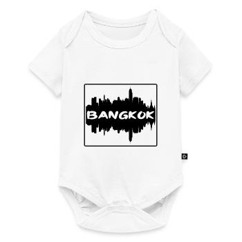 Bangkok Thaïlande Skyline Silhouette Voyage Souveni - Body à manches courtes Premium Bébé - blanc - Devant