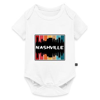 Nashville Tennessee États-Unis Skyline Silhouette Voyage - Body à manches courtes Premium Bébé - blanc - Devant