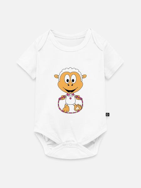 SCHAF - SPRINGSEIL - TIER - KIND - BABY - Baby Premium Kurzarmbody - Weiß