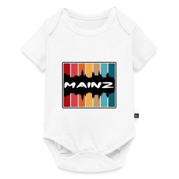 Mainz Germany Skyline Silhouette Travel Souvenir - Baby Premium short-sleeve bodysuit - white - Front