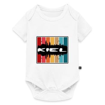 Kiel Germany Skyline Silhouette Travel Souvenir - Baby Premium short-sleeve bodysuit - white - Front