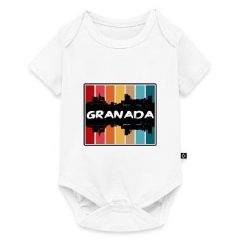 Grenade Espagne Skyline Silhouette Souvenir de voyage - Body à manches courtes Premium Bébé - blanc - Devant
