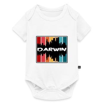 Darwin Australie Skyline Silhouette Voyage Souveni - Body à manches courtes Premium Bébé - blanc - Devant