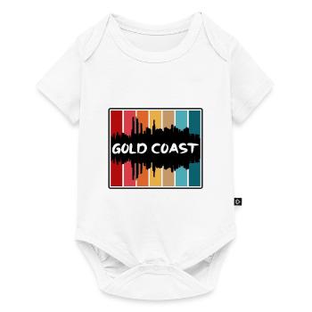 Gold Coast Australia Skyline Silhouette Travel Sou - Baby Premium short-sleeve bodysuit - white - Front