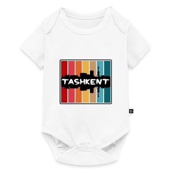 Taschkent Usbekistan Skyline Silhouette Reise Souv - Baby Premium Kurzarmbody - Weiß - Vorne