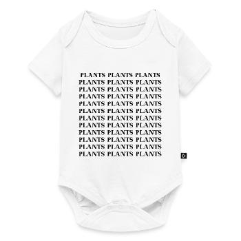 Plants Vegan Veganerin Veganer Geschenkidee - Baby Premium Kurzarmbody - Weiß - Vorne