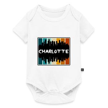 Charlotte North Carolina Usa Skyline Silhouette Tr - Baby Premium short-sleeve bodysuit - white - Front