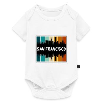 San Francisco Californie États-Unis Skyline Silhouette Tr - Body à manches courtes Premium Bébé - blanc - Devant