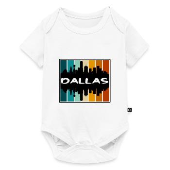 Dallas Texas États-Unis Skyline Silhouette Voyage Souveni - Body à manches courtes Premium Bébé - blanc - Devant