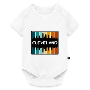 Cleveland Ohio Usa Skyline Silhouette Travel Souve - Baby Premium short-sleeve bodysuit - white - Front