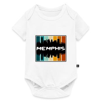 Memphis Tennessee États-Unis Skyline Silhouette Voyage So - Body à manches courtes Premium Bébé - blanc - Devant