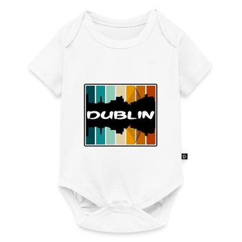 Dublin Irlande Skyline Silhouette Souvenir de voyage - Body à manches courtes Premium Bébé - blanc - Devant