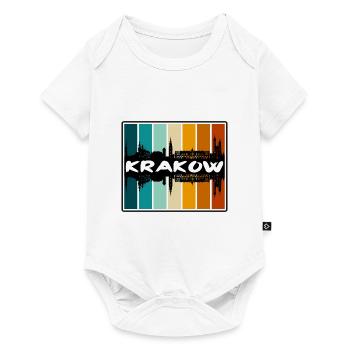 Krakow Poland Skyline Silhouette Travel Souvenir - Baby Premium short-sleeve bodysuit - white - Front