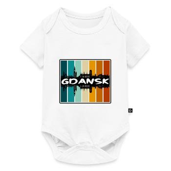 Danzig Polen Skyline Silhouette Reise Souvenir - Baby Premium Kurzarmbody - Weiß - Vorne