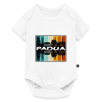 Padoue Italie Skyline Silhouette Souvenir de voyage - Body à manches courtes Premium Bébé - blanc - Devant