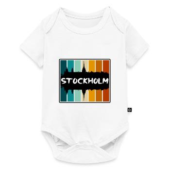 Stockholm Sweden Skyline Silhouette Travel Souveni - Baby Premium short-sleeve bodysuit - white - Front