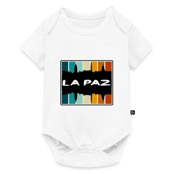 La Paz Bolivia Skyline Silhouette Souvenir de voyage - Body à manches courtes Premium Bébé - blanc - Devant