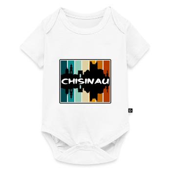 Chisinau Moldawien Skyline Silhouette Reise Souveni - Baby Premium Kurzarmbody - Weiß - Vorne