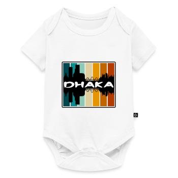 Dhaka Bangladesh Skyline Silhouette Voyage Souveni - Body à manches courtes Premium Bébé - blanc - Devant