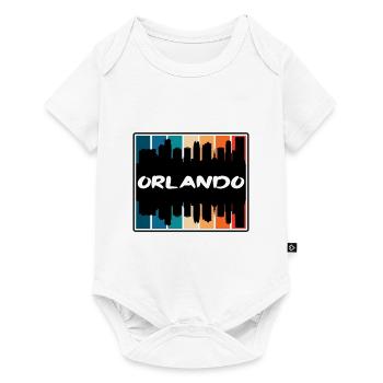 Orlando, Floride, États-Unis, Skyline, Silhouette, Souv de voyage - Body à manches courtes Premium Bébé - blanc - Devant