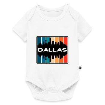 Dallas Texas États-Unis Skyline Silhouette Voyage Souveni - Body à manches courtes Premium Bébé - blanc - Devant