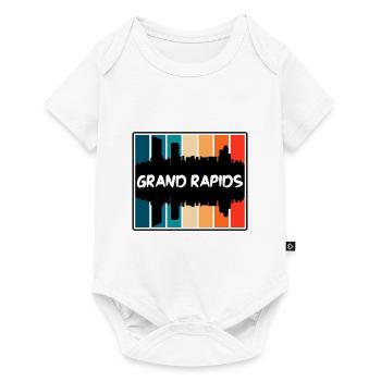 Grand Rapids Michigan Usa Skyline Silhouette Trave - Baby Premium short-sleeve bodysuit - white - Front