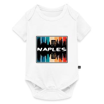 Naples Italy Skyline Silhouette Travel Souvenir - Baby Premium short-sleeve bodysuit - white - Front