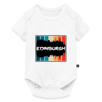Édimbourg Écosse Skyline Silhouette Travel Souve - Body à manches courtes Premium Bébé - blanc - Devant