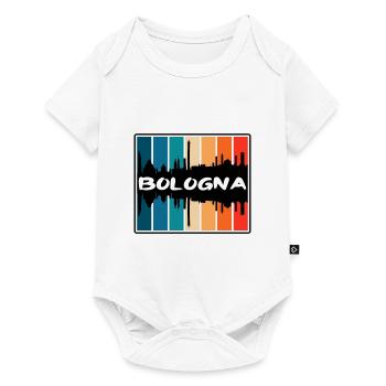 Bologna Italy Skyline Silhouette Travel Souvenir - Baby Premium short-sleeve bodysuit - white - Front