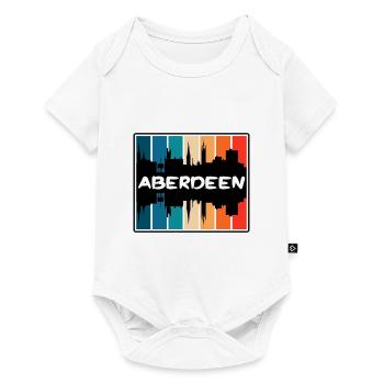 Aberdeen Scotland Skyline Silhouette Travel Souven - Baby Premium short-sleeve bodysuit - white - Front