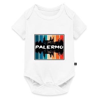 Palermo Italy Skyline Silhouette Travel Souvenir - Baby Premium short-sleeve bodysuit - white - Front