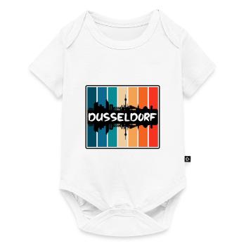 Düsseldorf Allemagne Skyline Silhouette Travel Souve - Body à manches courtes Premium Bébé - blanc - Devant