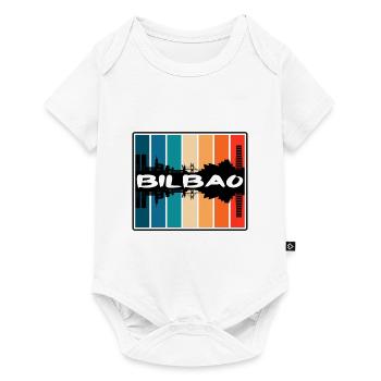 Bilbao Spain Skyline Silhouette Travel Souvenir - Baby Premium short-sleeve bodysuit - white - Front