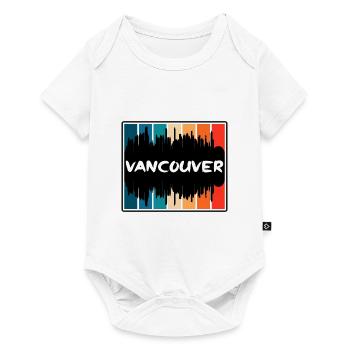 Vancouver Canada Skyline Silhouette Travel Souveni - Body à manches courtes Premium Bébé - blanc - Devant